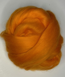 Merinowol (50 gram), fel oranje, kleurcode 385 extra fijn, 18,5 micron