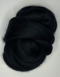 Merinowol (50gram), zwart, kleurcode 374 extra fijn, 18,5 micron