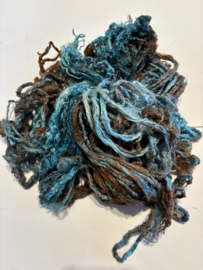 Zijde vermicelli, nummer 46 turquoise rood tinten, prijs per 5 gram