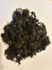 Gotland krullen olijf grijs zwart, nummer 18 per 15 gram