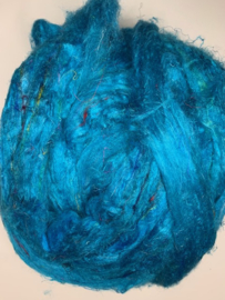 Sari zijden, turquoise , per 10 gram, prijs