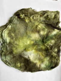 Hankies moerbei zijde per 5 gram, groen tinten , nummer 18
