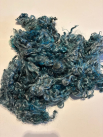 Gotland krullen turquoise grijs blauw nummer 18 per 15 gram