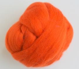 op = op Merinowol (50 gram), oranje, kleurcode 123, 20-21 micron