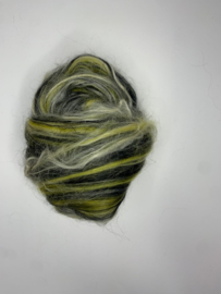 Merinowol (50 gram)  geel zwart, kleurcode 452, 23 micron