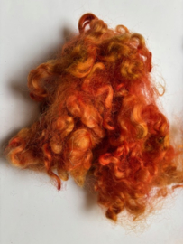 Gotland krullen, nummer 27 oranje tinten per 15 gram