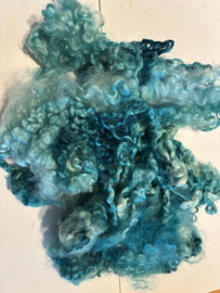 wensleydale krullen, nummer 18 turquoise, 15 gram