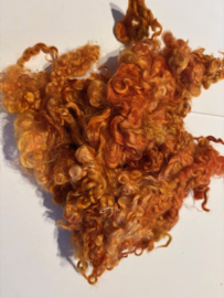 wensleydale krullen, nummer 2  oranje, 15 gram