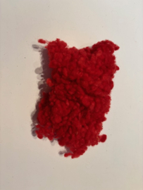 Wool nepps/ wolkogels merino,  nummer 21 rood, 10 gram