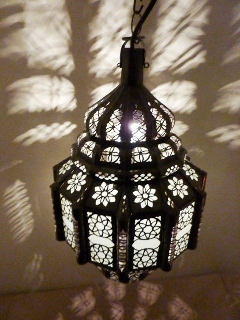 Marokkaanse lamp mashnou wit