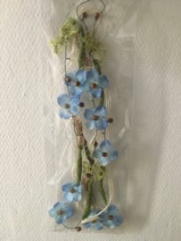 bloemenslinger decoratief 1.5 meter kleur blauw