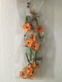 bloemenslinger decoratief 1.5 meter kleur orange