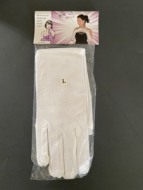 paar handschoenen kleur wit maat L 40 cm