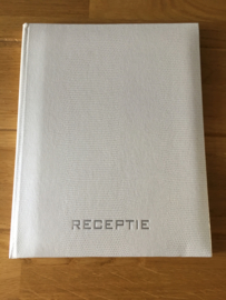 Luxe  receptieboek met vakjes gastenboek receptie / condoleance