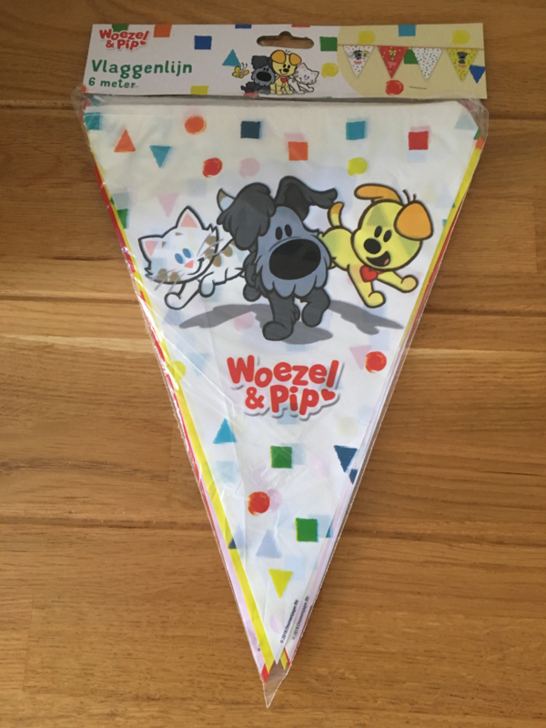 plotseling vroegrijp Uitpakken Woezel en Pip vlaggenlijn confetti | verjaardag algemeen | presentshop &  geboortebordhuren