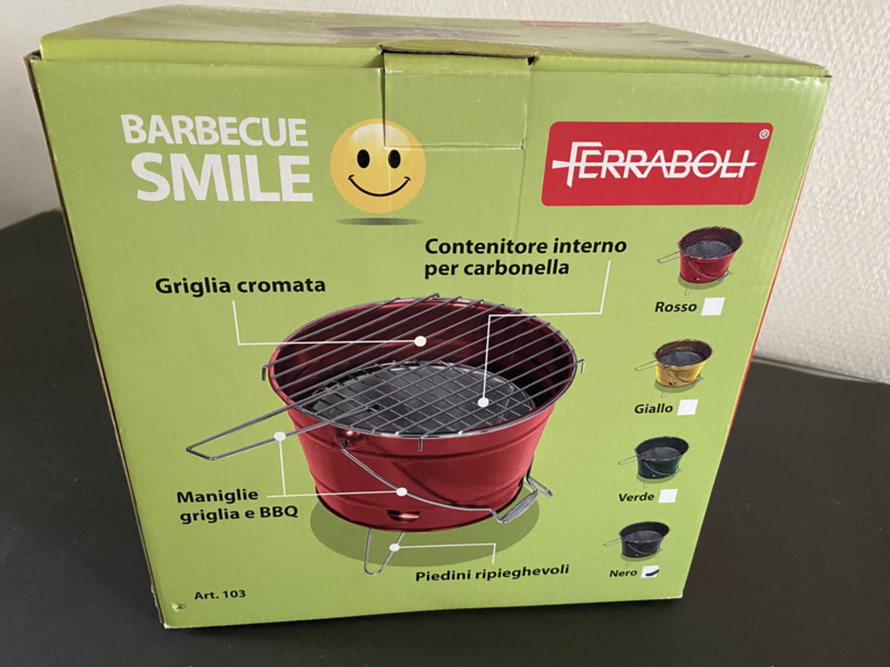 BBQ Barbecue Ferraboli smile kleur zwart