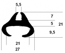 Raamrubber (RU-RA-OZ71)