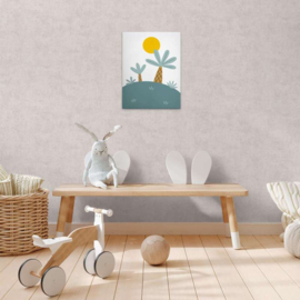 AS Creation Canvas Schilderij DD129446 Palm/Dinosaurus