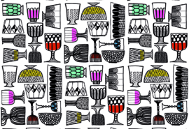 Hookedonwalls Marimekko Behang 14100 Kippis/Servies