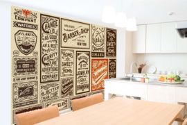 Dimex/Wall Murals 2023 Fotobehang MS-5-2108 Old Labels/Landelijk/Industrieel
