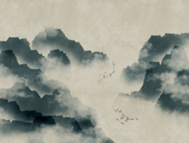AS Creation Metropolitan Stories The Wall Behang 38246-1 / 382461 Wolken/Vogels