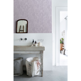 Esta Home Bloom Behang 160-139573 Palmbladeren/Lila Paars