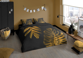 Muller Textiles Dekbedovertrek 20047-M Kimberley Black/Botanisch/Blad/2 Persoons
