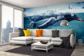 Dimex/Wall MUrals 2023 Fotobehang MS-5-0499 Gentoo Penquin Swimming/PInquin/Dieren