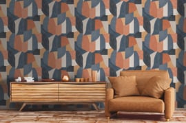 Dutch Wallcoverings Xanadu Behang 91513 Grafisch/Ennedi Navy