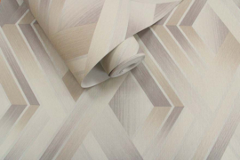 Dutch Wallcoverings Patagonia Behang 36190 Tranquilo Taupe Grey/Geometrisch/3D