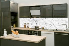 Dimex Zelfklevende Keuken Achterwand  KL-260-156 White Marble Stone/Marmer