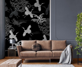 Behangexpresse Light & Dark Fotobehang INK7336 Cranes/Kraanvogel