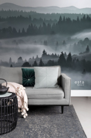 Esta Home Scandi Cool Fotobehang Foggy Mountains 158910 Mist/Bergen