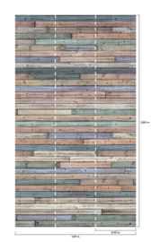 Dutch Wallcoverings One Roll One Life Behang A42401 Colored Wood/Hout