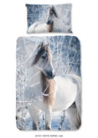 Muller Textiles Dekbedovertrek 2416-F White Horse/Dieren/Paarden/Kinderkamer