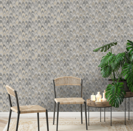 Dutch Wallcoverings Patagonia Behang 36130 Ruba Grey/Veren