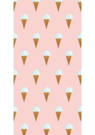 Kek Amsterdam Fotobehang Ice Cream Roze 2d  WP-129 IJsjes