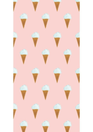 KEK Amsterdam Kids Fotobehang WP-129 Ice Cream Pink/IJshoorn