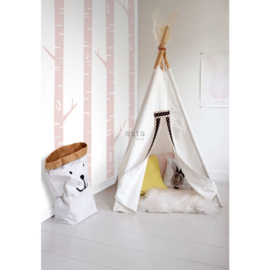 Esta Home Let's Play Fotobehang 153-158927 Birch Trees Pink/Bomen
