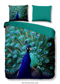 Muller Textiles Dekbedovertrek 6051-M Peacock Multi/Pauw/Vogel/Bloemen