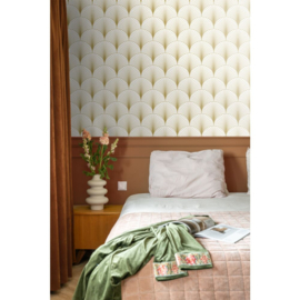 Esta Home Bloom Behang 139456 Art Deco Motief/Wit/Goud