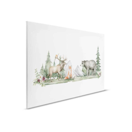 AS Creation Designwalls 2 Canvas Schilderij DD123947 Forest Animals/Bosdieren/Kinderkamer