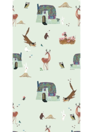 KEK Amsterdam Kids Behang Wallpaper Green WP-101 Forest Animals