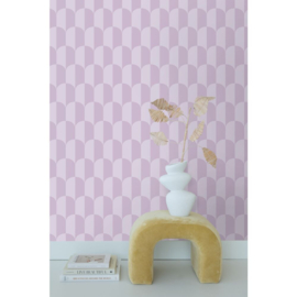Esta Home Behang 139987 Art Deco Bogen Lila Paars