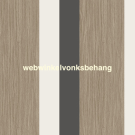 Eijffinger Stripes+  Behang 377033 Strepen/Bruintinten