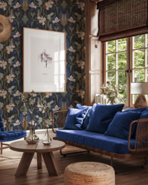 Annet Weelink Behang 8945004824431 Marilyn Flower Blue/Bloemen