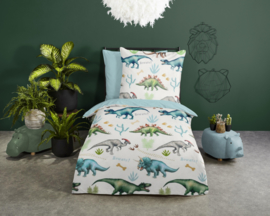 Muller Textiles Dekbedovertrek 6673-F Dino/Dinosaurus/Dieren/Kinderkamer