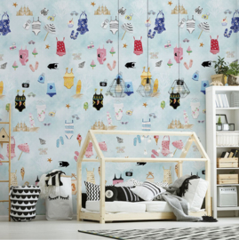 Behangexpresse/Spits  Abby & Brian INGK Fotobehang INK7211 Beachlife Clouds