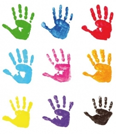 Fotobehang 415014 Hand prints-Noordwand