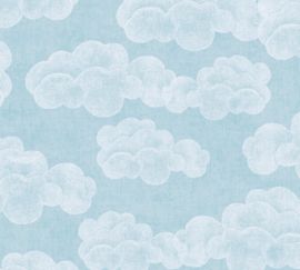 AS Creation Lilly en Luis Behang 77143-1/771431 Wolken Blauw/Kinderkamer